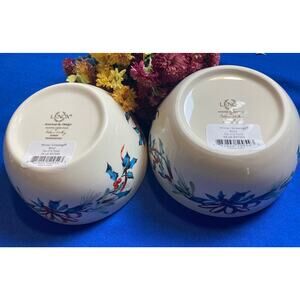 Lenox Winter Greetings Soup or Small Serving Bowls (2)  5"  New No Box